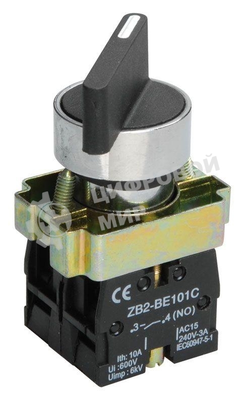 Переключатель LAY5-BJ33 на 3 полож. черный I-O-II дл. ручка ИЭК BSW70-BJ-3-K02