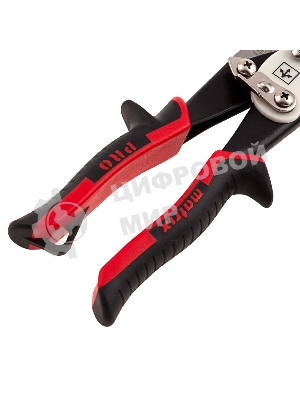 Ножницы по металлу Matrix, удлиненные, 290 мм, прямой рез, CrMo, 2-комп.обрезиненные рук-ки, PRO