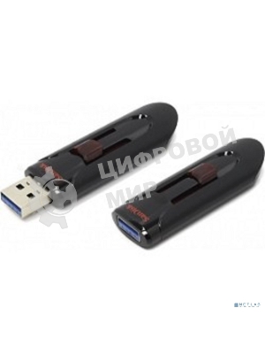 Флешка USB Sandisk CZ600 Cruzer Glide (SDCZ600-064G-G35), 64Gb, USB 3.0, R/W 10/20, черный