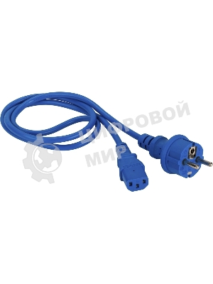 Шнур питания Lanmaster LAN-PP13/SH-0.5-BL C13-Schuko проводник.:3x0.75мм2 0.5м 220В 10А (упак.:1шт) синий