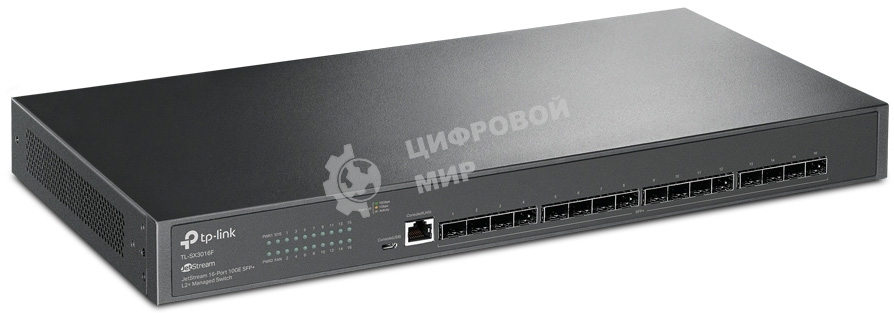 Коммутатор TP-Link JetStream 16-Port 10GE SFP+ L2+ Managed Switch PORT: 16× 10G SFP+ Slots