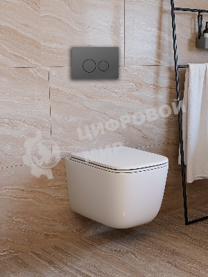 Инсталляция с унитазом комплект BAU PRO 6 в 1: унитаз подвесной безободковый торнадо Bau Dream 51х35, быстросъемное сиденье микролифт, кнопка смыва BAU Dream, серый матовый