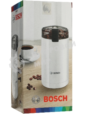 Кофемолка Bosch TSM6A011W 180Вт сист.помол.:ротац.нож вместим.:75гр белый