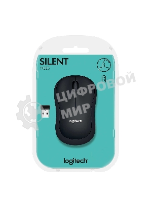 Мышь беспроводная Logitech M220 SILENT черный/серый, 1000 dpi, радиоканал, USB, кнопки - 3