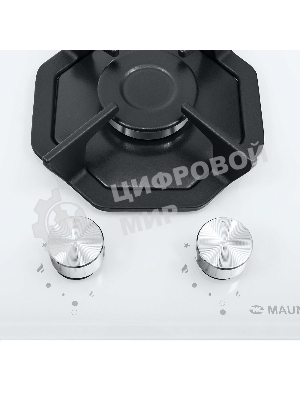 Газовая варочная панель Maunfeld EGHG.32.2CW/G, 2 конфорки, закаленное стекло, белый