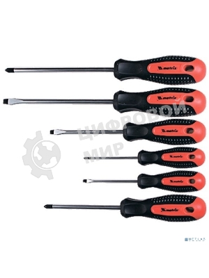 Отвертка MATRIX 13351проф. fusion crv 3компонентная рукоятка antislip 6шт.