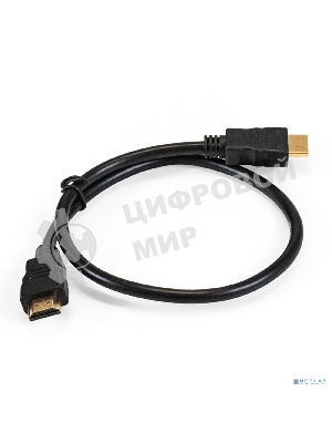 Кабель HDMI ExeGate EX-CC-HDMI-0.5 (19M/19M, 0,5м, v1.4b, позолоченные контакты)