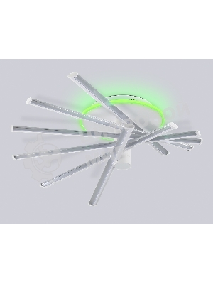 Потолочный светодиодный светильник Ambrella light FL6231 WH белый 88W 3000K-6400K+RGB 605*605*200 (ПДУ ИК)