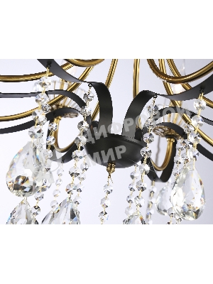 Светильник Ambrella light TR4953/8 BK/GD/CL черный/золото/прозрачный E14*8 max 40W D740*735