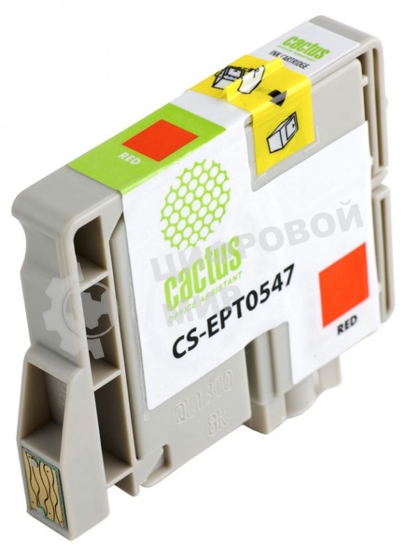 Картридж струйный Cactus CS-EPT0547 красный (16,2 мл) для Epson Stylus Photo R800/R1800