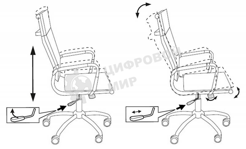 Кресло руководителя Бюрократ CH-993/orange оранжевый, искусственная кожа, крестовина хромированная