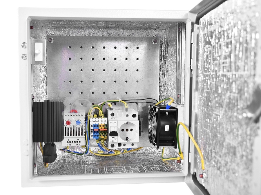 Шкаф ЭКОНОМ уличный всепогодный настенный укомплектованный (В300 Ш300 Г210), комплектация T2-IP65