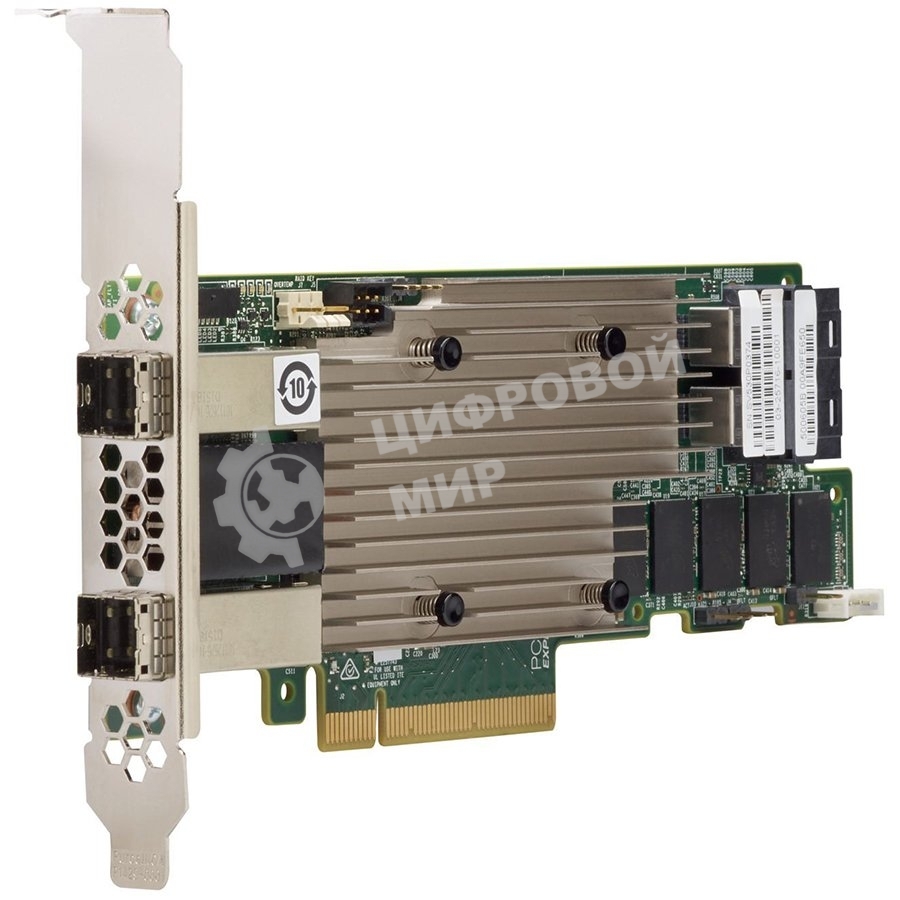 Контроллер MegaRAID 9480-8I8e SGL (05-50031-00), PCIe 3.1 x8 LP, SAS/SATA/NVMe, RAID 0,1,5,6,10,50,60, 16port(2 * int SFF8643 + 2 * ext SFF8644), 4Gb Cache, 3516ROC