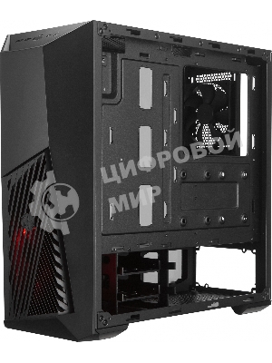 Компьютерный корпус  Cooler Master MasterBox K501L, 1xUSB3.0, 1xUSB2.0, 1x120 Fan,  1x120 Red Led Fan, w/o PSU, Black, ATX