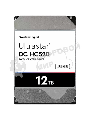 Жесткий диск WD Original SAS 3.0 12Tb 0F29532 HUH721212AL5204 Ultrastar DC HC520 (7200rpm) 256Mb 3.5