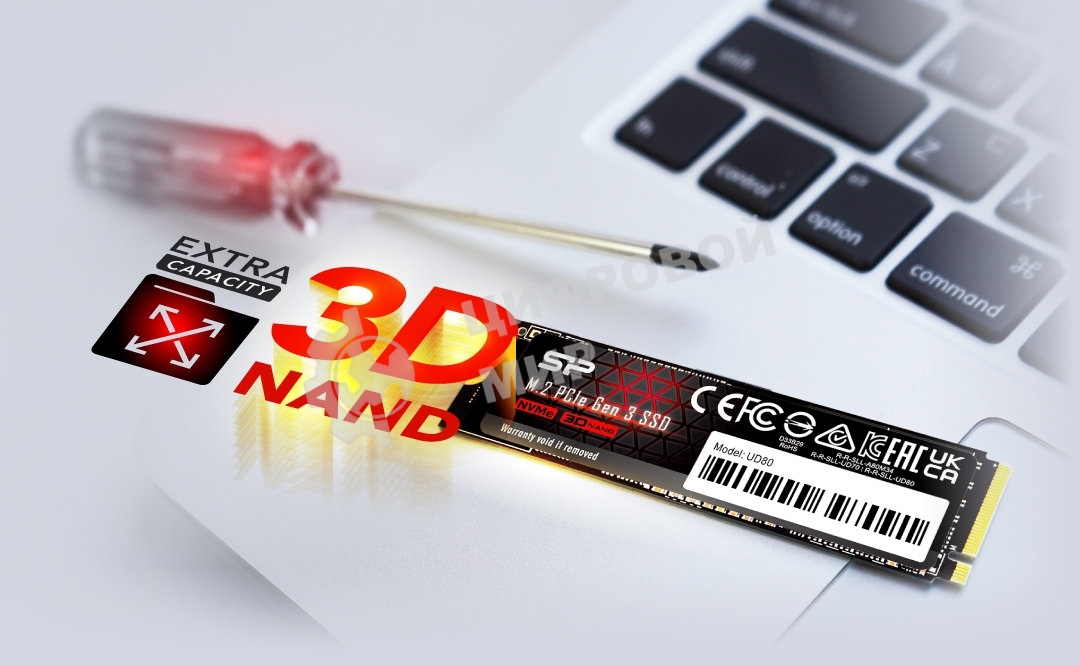 Накопитель SSD 250GB Silicon Power UD80, M.2 2280, PCI-E 3x4, [R/W - 3400/3000 MB/s]