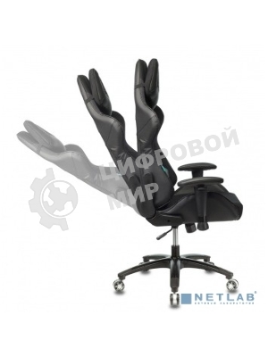 Кресло Бюрократ VIKING 4 AERO BLACK EDITION черный, экокожа, 120 кг, механизм качания