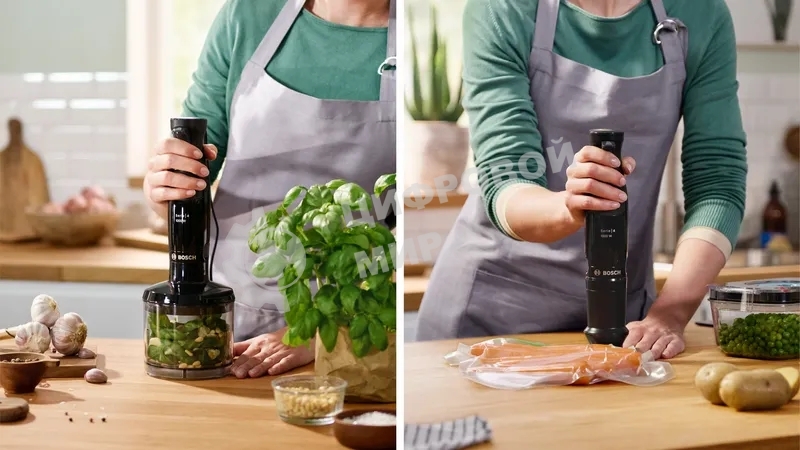 Блендер погружной Bosch MSM4B621, 1000 Вт, черный