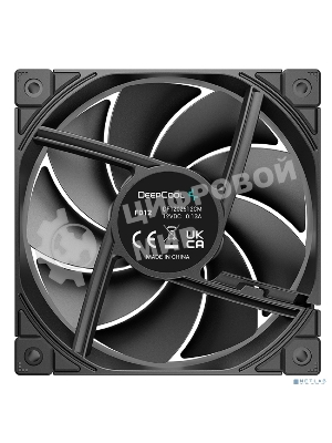 Вентилятор для корпуса DEEPCOOL FD12 черный, 120 мм, 2050 об/мин, 27.6 дБ, 4 pin