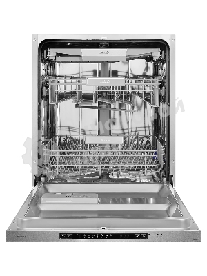 Встраиваемая посудомоечная машина MONSHER MD 6004, ширина 60 см, Количество корзин: 3, 14 комплектов посуды, Электронное управление, Цифровой дисплей, Отсрочка старта 1-24 часов, Луч на полу, Внутреннее освещение, программ: Интенсивная, Нормальная, ЕСО, Стекло, 90 минут, Быстрая, Замачивание, 7 температурных режимов, Использование таблеток 