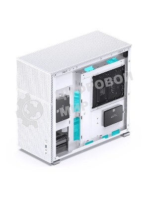Компьютерный корпус без блока питания Case JONSBO D41 MESH, Midi-Tower, TG, no fan, 1xUSB-A 3.2 + 1xUSB-C 3.2, ATX, mATX белый