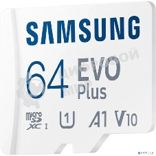 Флеш карта microSD 64Gb SAMSUNG EVO PLUS microSDXC Class 10, UHS-I, (SD адаптер) 130MB/s