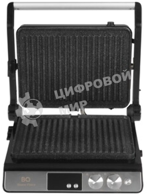 Гриль электрический BQ GR3002 черный/стальной. Мощность:2000 Вт/STONE Non-Stick Мраморное антипригарное покрытие/Съемные панели легкая очистка/3 в 1 гриль, барбекю, духовка/ГРИЛЬ жарьте стейки и бифштексы ребрышки и крылышки/БАРБЕКЮ обжаривайте ломтики мяса, птицы и овощей на открытых панелях/ДУХОВКА запекайте мясо и овощи, готовьте торты и бисквиты, используя форму из фольги или противень/Электронное управление/