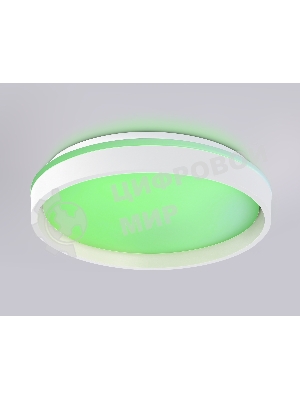 Светодиодный светильник RGB Ambrella light FZ601 WH/GD белый/золото IP20 46W 3000K-6500K+RGB D390*80 (ПДУ ИК)