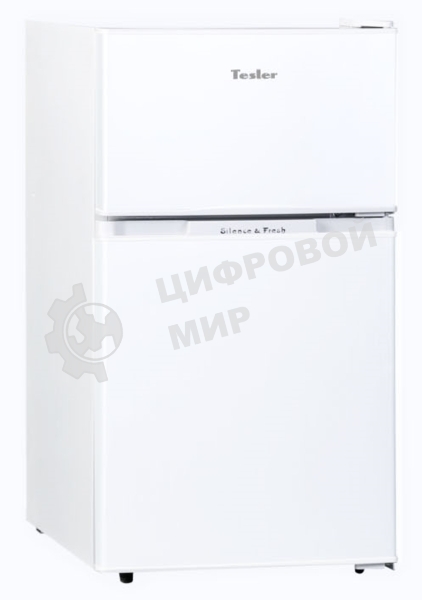 Холодильник Tesler RCT-100 WHITE, 2-х камерный, морозилка сверху, упр. механическое, капельная система,45.5х54х83.2