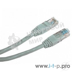 Патч-корд UTP, кат 5e, 1м с RJ45серый