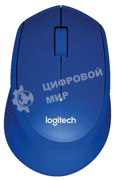 Мышь беспроводная Logitech M330 SILENT PLUS синий, 1000 dpi, радиоканал, USB, кнопки - 3
