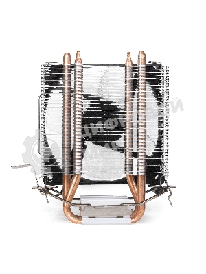 Кулер для процессора ExeGate Wizard EXX200-PWM.BLUE серебристый, 90 мм, алюминий/медь, 2400 об/мин, 24 дБ, 4 pin, 95 Вт, 130 мм