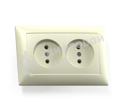 Розетка 2-м СП Селена 16А IP20 РС16-371 сл. кость Кунцево 8147