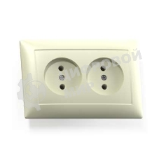 Розетка 2-м СП Селена 16А IP20 РС16-371 сл. кость Кунцево 8147