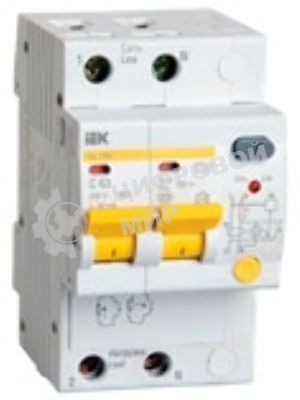 Выключатель автоматический дифференциального тока IEK MAD12-2-016-C-030 АД12М 2Р С16 30мА IEK