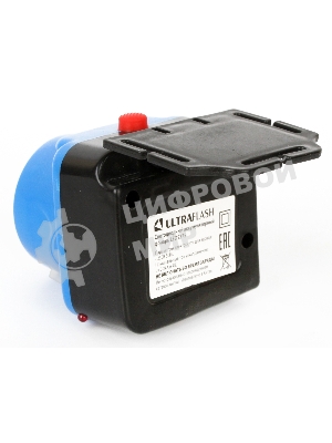 Фонарь налобный аккумуляторный LED5375 220В 0.4Вт LED 2 реж. пластик голуб. Ultraflash 14252