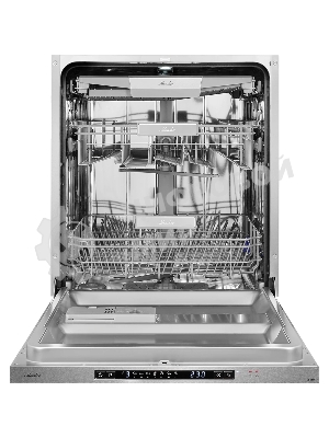 Встраиваемая посудомоечная машина MONSHER MD 6004, ширина 60 см, Количество корзин: 3, 14 комплектов посуды, Электронное управление, Цифровой дисплей, Отсрочка старта 1-24 часов, Луч на полу, Внутреннее освещение, программ: Интенсивная, Нормальная, ЕСО, Стекло, 90 минут, Быстрая, Замачивание, 7 температурных режимов, Использование таблеток 