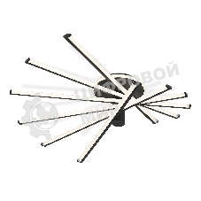 Потолочный светодиодный светильник Ambrella light FL6232 BK черный 96W 3000K-6400K 605*605*200 (ПДУ ИК)
