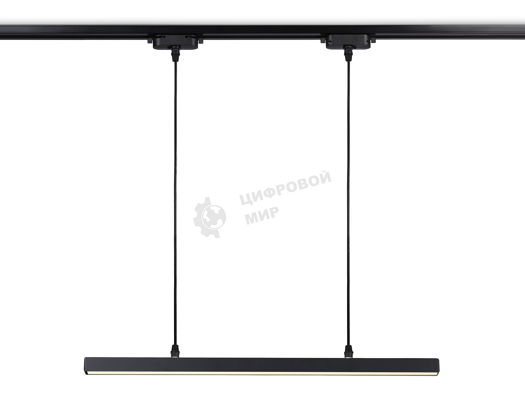 Трековый однофазный подвесной светодиодный светильник Ambrella light GL6785 BK черный LED 24W 3000K 600*22*1025