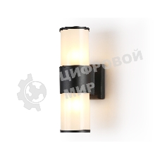 Светильник Ambrella light ST2455 BK/FR черный/белый матовый IP54 E27 max 40W 300*90*155
