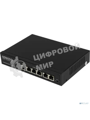 Коммутатор Osnovo SW-20600/A(80W), 6×100 Мбит/с (4×PoE), неуправляемый