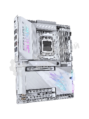Материнская плата Gigabyte X870E AORUS PRO X3D ICE, AM5, AMD X870E, 4xDDR5, 4xSATA, 4xM.2, 1xPCIe 5.0 x16, 1xPCIe 4.0 x16, 1xPCIe 3.0 x16, 1xHDMI, 1x5Gb LAN, Wi-Fi 7, Bluetooth 5.4, 2xUSB-C 40Gbps (USB4), 2xUSB-C 10Gbps, 5xUSB-A 10Gbps, 3xUSB-A 5Gbps, 3x3.5 мм + S/PDIF оптический, 7.1, белый, ATX