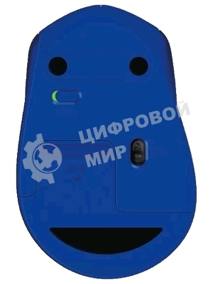 Мышь беспроводная Logitech M330 SILENT PLUS синий, 1000 dpi, радиоканал, USB, кнопки - 3