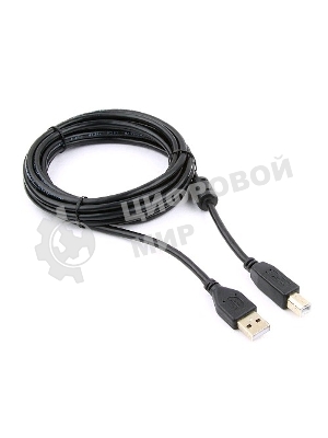 Кабель Gembird USB 2.0 PRO для соед. 3.0м AM/BM позол.конт., фер.кол., пакет