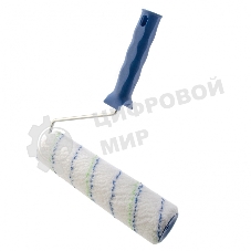 Валик Сибртех Водные краски, 250 мм, ворс 12мм, D - 48 мм, D ручки - 6 мм, полиэстер