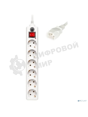 Сетевой фильтр Buro Сетевой фильтр, 6 розеток, 1.8 метра, белый