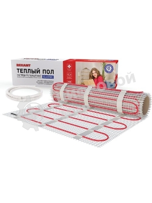 Теплый пол (нагревательный мат) Rexant PRO (RNX -2,5-550 площадь 2,5 м² (0,5х5,0 м)),550 Вт, двухжильный с экраном