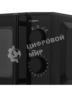 Микроволновая печь Delta DL-85L20 черный, 20 л, 700 Вт, переключатели - поворотный механизм