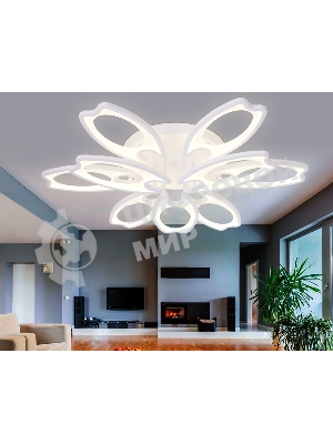 Потолочный светодиодный светильник FA579/6+3 WH белый 162W 700*640*120 (ПДУ РАДИО 2.4G)
