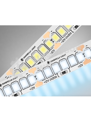 Светодиодная лента Ambrella light GS1403 2835 240Led/ 17W m/ 12V IP20 6500K/ 5000*10*1.2mm (2 конт.)